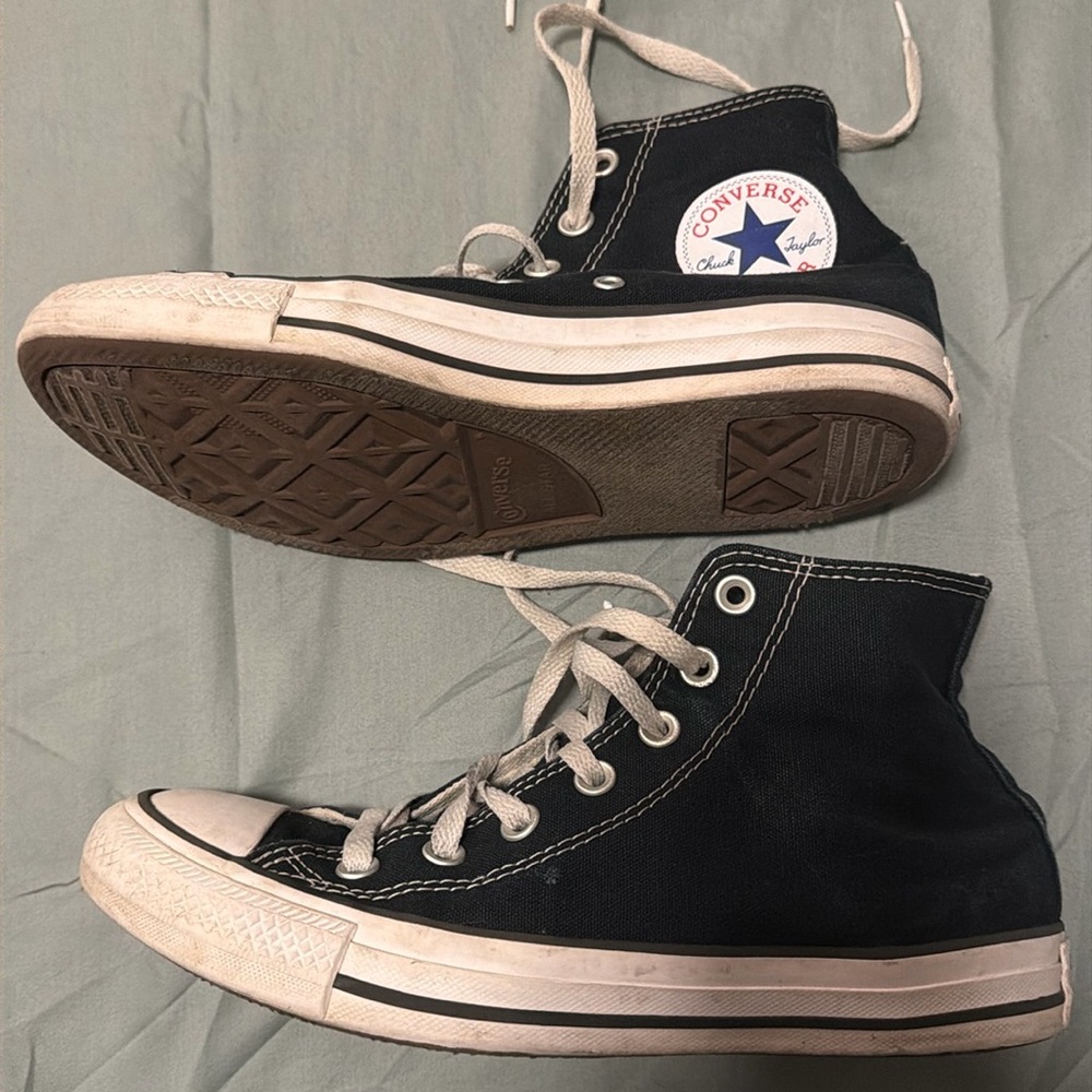 Classic black Converse Chuck Taylor all stars.